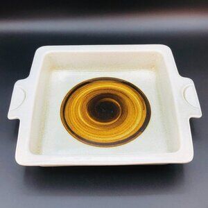 Mid Century LAPID Pottery Baking Dish 9x9 Luxury Israel Ironstone Pan Lead Free